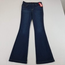 Spanx Jeans Womens Small Petite Midnight Shade Flare Dark Wash Denim 20327Q NWT