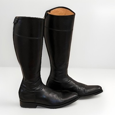 Alberto Fasciani Black Leather riding boots 38