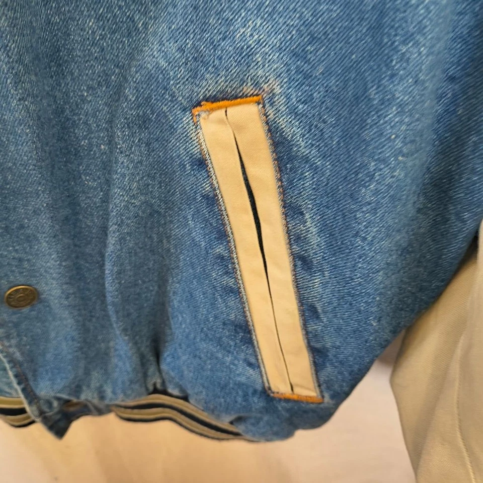 Jaqueta jeans Varsity Gear For Sports Colorado masculina grande estilo vintage - Imagem 3 de 4