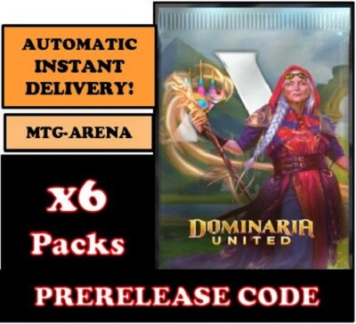MTG ARENA CODE CARD DOMINARIA UNITED 6 BOOSTER PACKS PRERELEASE PREMIRE DMU | eBay MTG ARENA CODE CARD DOMINARIA UNITED 6 BOOSTER PACKS PRERELEASE PREMIRE DMU | eBay