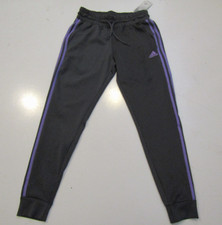 ADIDAS Gray Purple 3 Stripe SJ Golf Regular Fit Jogger Pants Small S NWT Womens