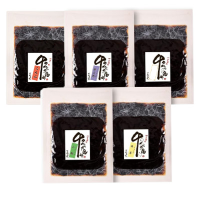 Soft kelp  5 pcs Set - No Chemical Seasoning - No Additives Kelp tsukudani A