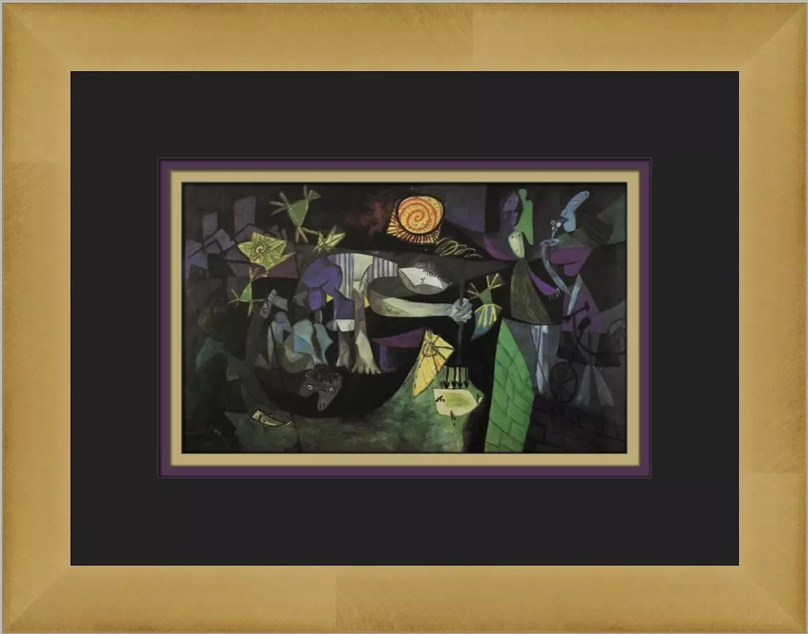 Pablo Picasso Night Fishing at Antibes Custom Framed Print