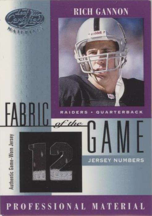 2001 Leaf Certified Materials Rich Gannon #FG-135 - 1 of 2