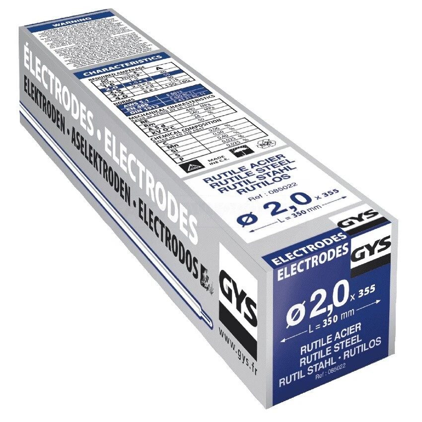 GYS 355 Rutil-Elektroden Stahl - Ø 2,0 mm - Karton - 085022 - Bild 1 von 1