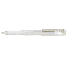 Pentel K230 Hybrid White Gel Grip DX Pen 1.0mm Smooth Pigment Ink 
