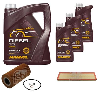 FEBI BILSTEIN Inspektionspaket 8L MANNOL Diesel TDI 5W-30 für BMW 5er E39 525tds