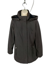 Womens Larry Levine Size Uk Small Black Fleece Lined Outdoor Sport Jacket Coat