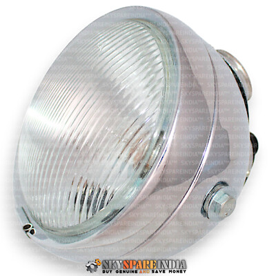 Lucas Type 6.5'' Chrome Headlight Headlamp Compatible With Norton BSA AJS Triumph