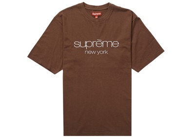 Supreme Mens Classic Logo S/S T-Shirt Size Medium,Brown | eBay 