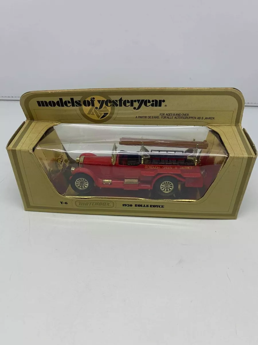 Vintage Matchbox Models of Yesteryear Y-6/1920 Rolls Royce Fire Engine Car  NEW