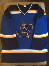Athletic Knit - #14 Sabres Hockey Jersey Men's Size XL - Double shoulders/elbows