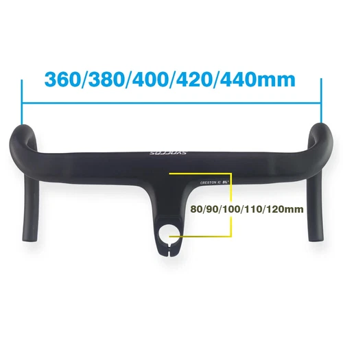 Cavo interno manubrio bici da strada in carbonio drop bar integrato con distanziali - Foto 5 di 43