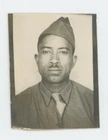 Vintage Photobooth Mustache Dapper African American ARMY Military Man WW2 1940s