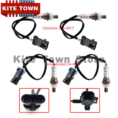 4Pcs Upstream Downstream O2 Oxygen Sensor For Chevy Silverado GMC 1500 1996-2002