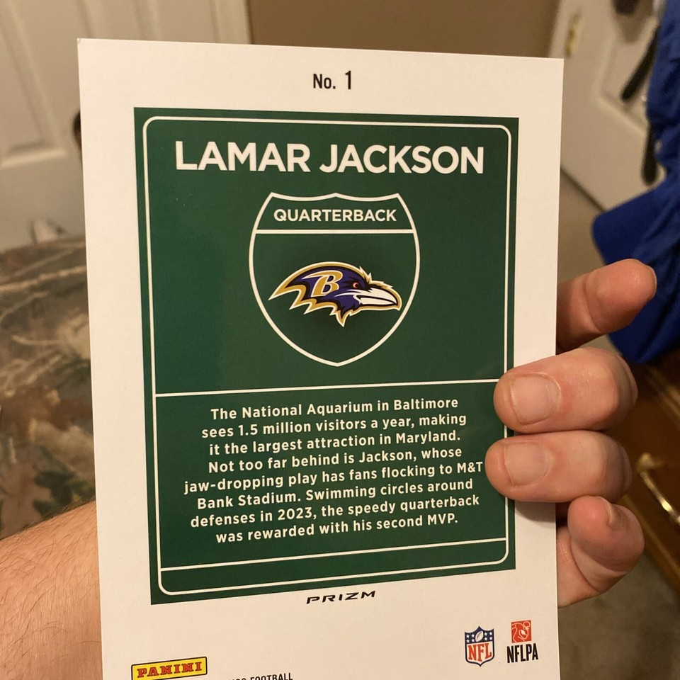 LAMAR JACKSON 2024 Donruss Optic OVERSIZED DOWNTOWN Jumbo Card 1