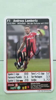 Quartett Karte Fortuna Düsseldorf Andreas Lambertz 2013-2014
