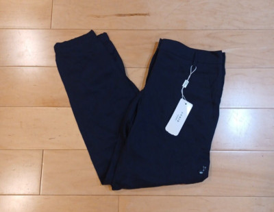 NWT AKRIS PUNTO Florette Utilitarian Cargo Ankle Pants Size 4 Navy Blue Boho