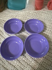 Vintage Tupper Toys Tupperware in Purple 3" Bowls Kids Play Set of 4