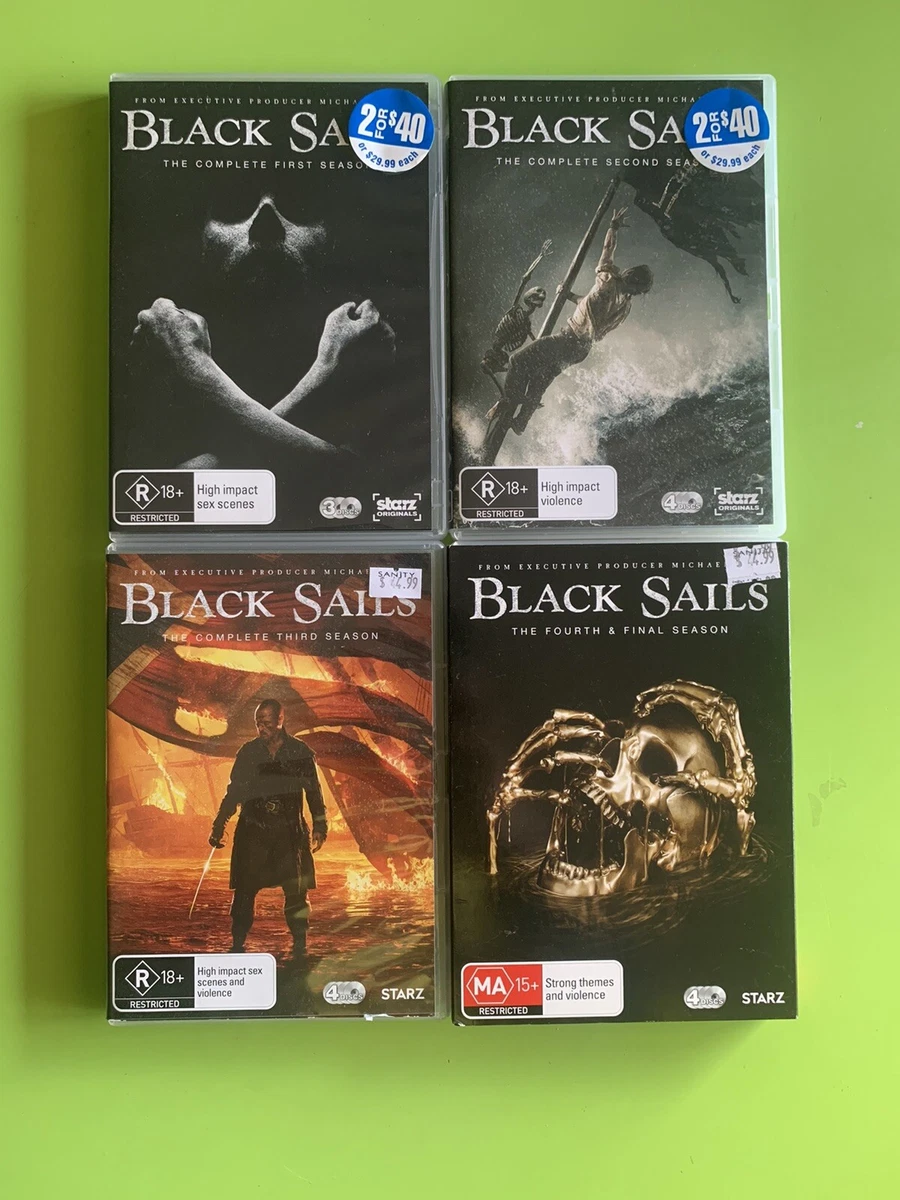 Black Sails Season 1-4 DVD Complete Series Box Set Region 4 VGC 15