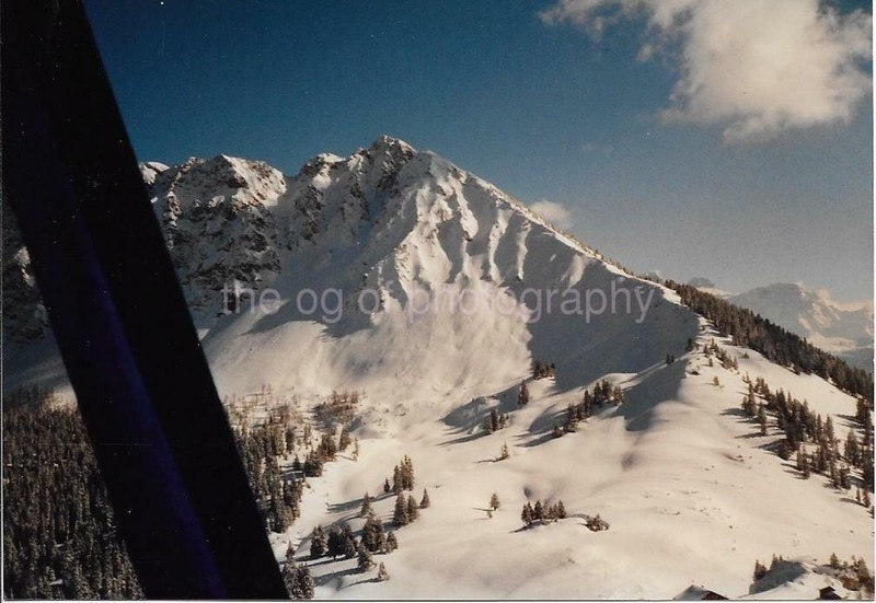 French Alps From A Hot Air Balloon FOUND PHOTO Original FRANCE Snapshot 99 5 T
