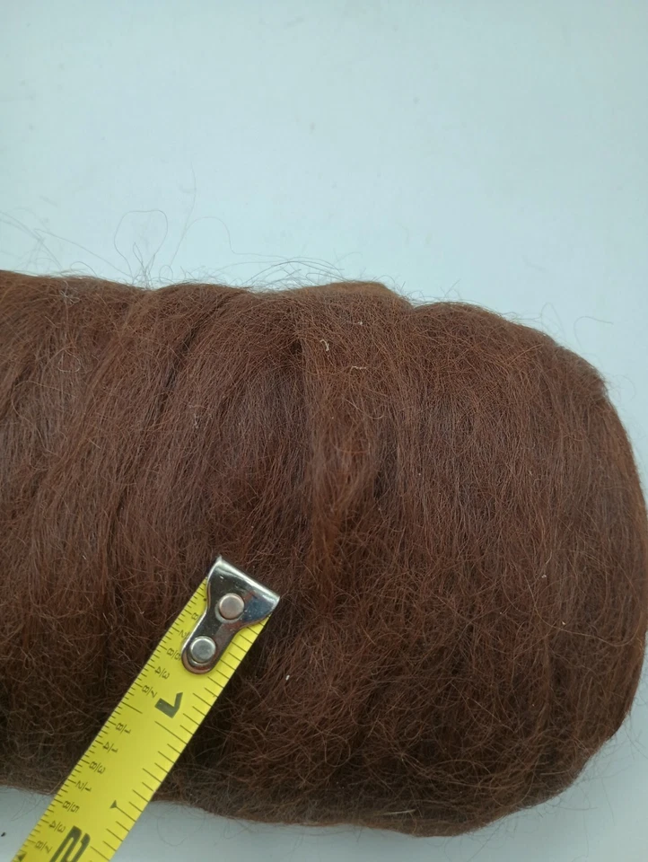 100% Suri Alpaca Roving 8oz Lot - White & Brown Natural READ - Image 4 of 4