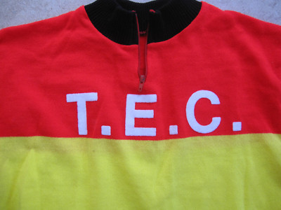Maillot Cycliste Vintage Team KAS - Jaune Et Noir - Taille M - Années 70