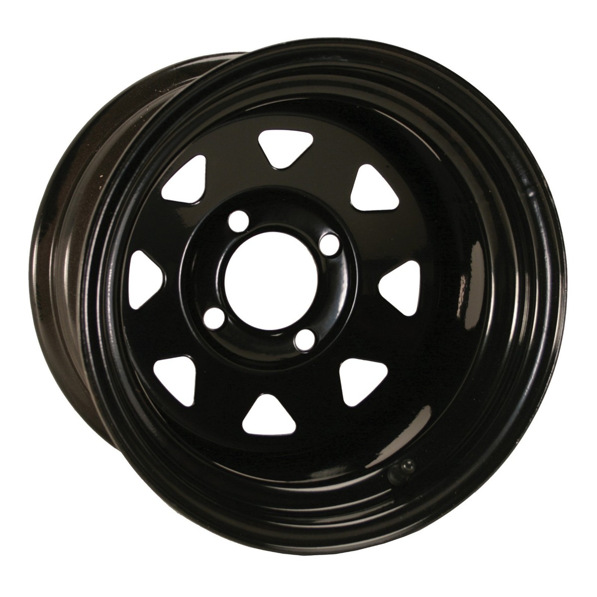 GTW Gloss Black Spoked Steel Golf Cart Wheel | 12x7 | 4x101.6mm