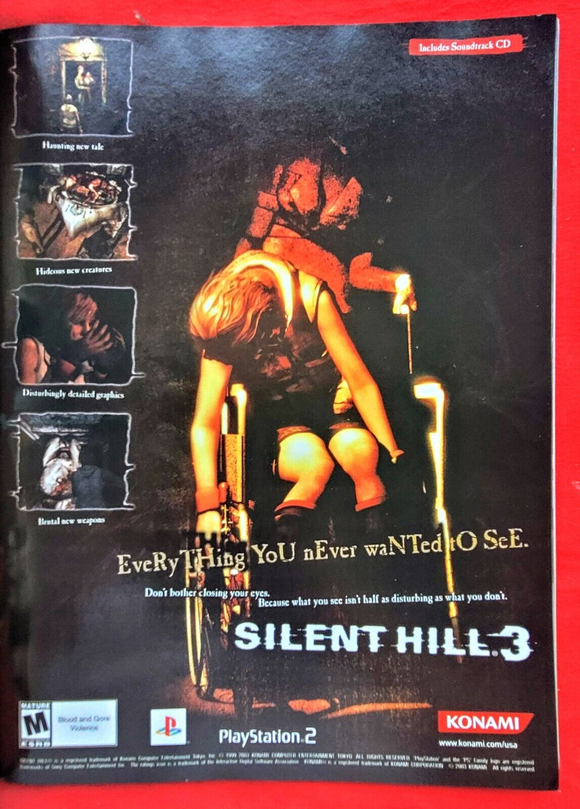 Silent Hill 3 (Sony PlayStation 2, 2003) PAL Complete Horror Pristine