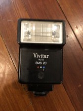 Vintage Vivitar Auto SMS 20 Camera Removable Thyristor Shoe Mount Flash