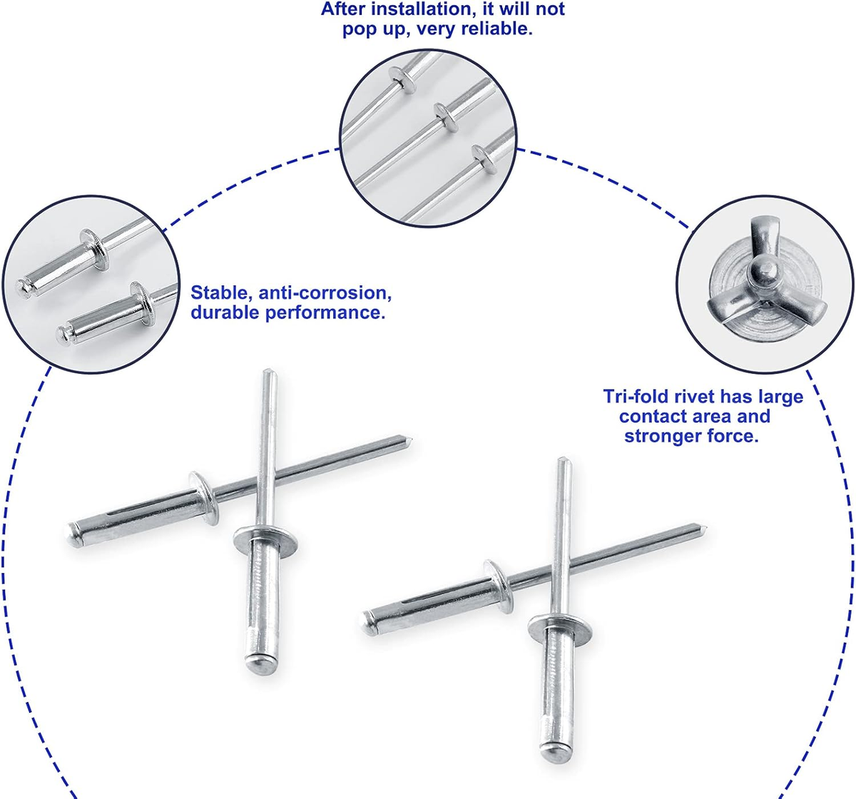 Blind Rivets SHAVEHEAD RIVETS AND RIVET SHAVER TOOL 1 16 Rivet