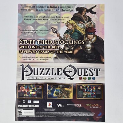 Puzzle Quest Challenge Warlords PS3 Wii Xbox 360 DS Print Ad/Poster Promo Art