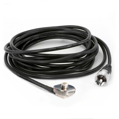 Car Mobile Radio Antenna Coax Coaxial 3/8'' Thread Hole 15' NMO Cable Mount