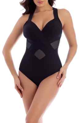 Maillot De Bain Une Pièce Miraclesuit Meshmerize - Taille 40, Noir, Neuf Avec étiquettes