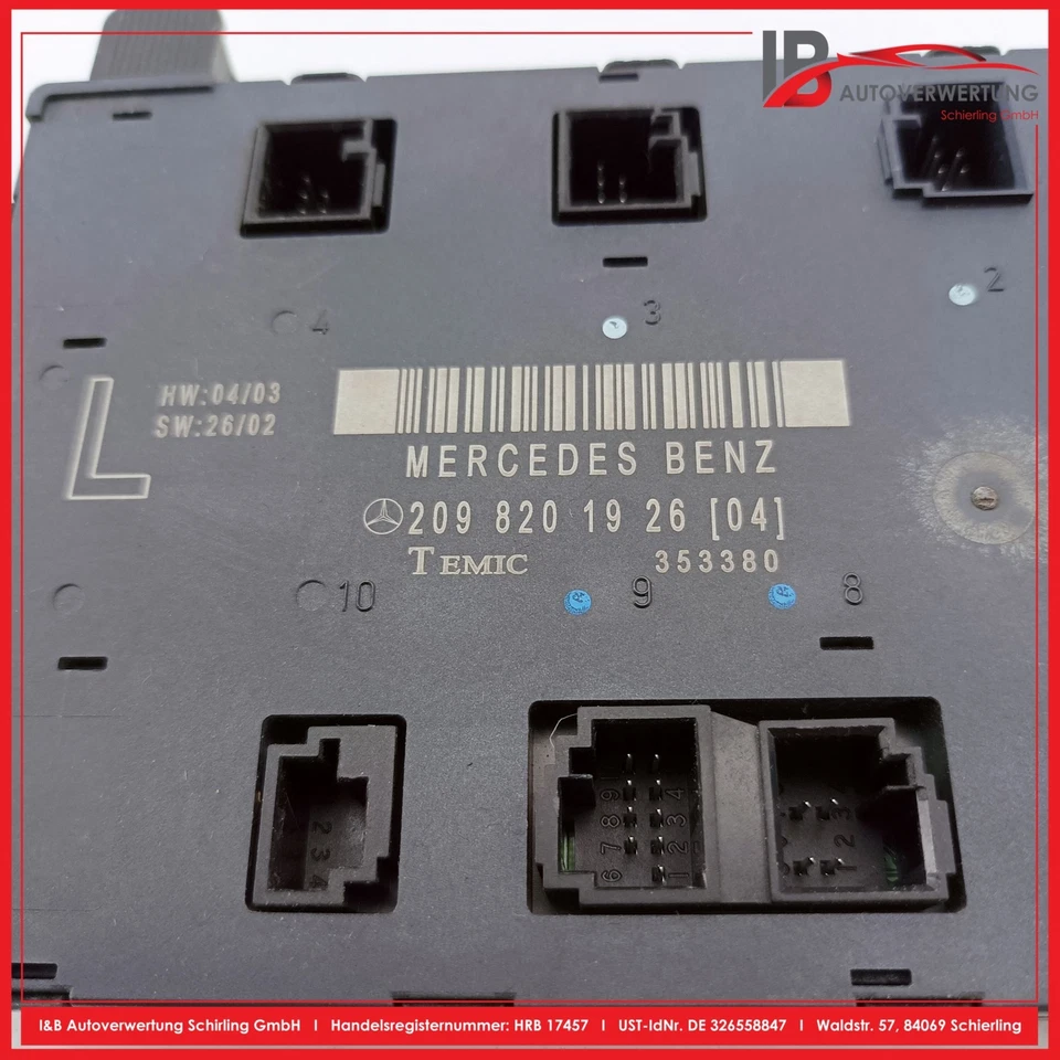 Centralina porta anteriore sinistra Mercedes Benz CLK C209 280 2098201926 TEMIC - Immagine 3 di 3
