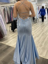 light blue prom dress
