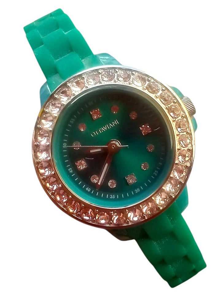 Orologio Donna Quarzo Ragazza Swarovski brillantini Ottaviani gommato leggero - Immagine 2 di 4
