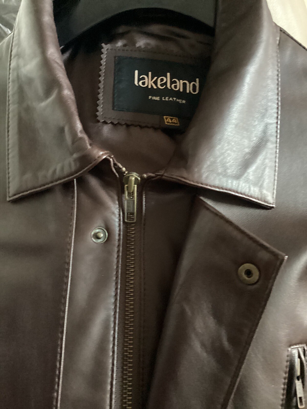 Mens Lakeland Brown Fine Leather Jacket Generous XL. eBay