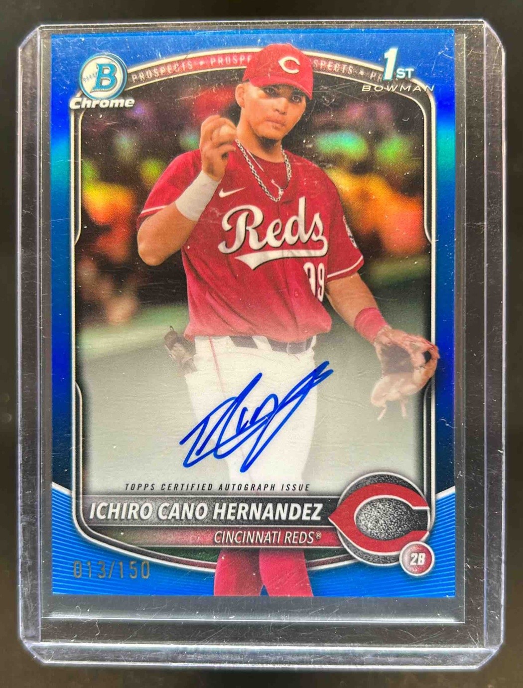 2025 Bowman Ichiro Cano Hernandez Chrome Auto Blue Refractor 1st #13/150