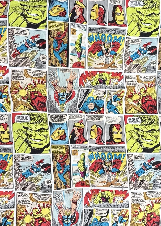 Marvel Comic Handmade Pillow Case Hulk Thor Captain America Avengers Iron Man - Image 3 of 4