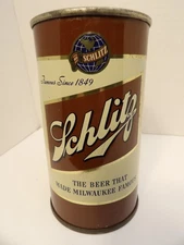 1949 SCHLITZ IRTP FLAT TOP BEER CAN #129-25-B WISCONSIN
