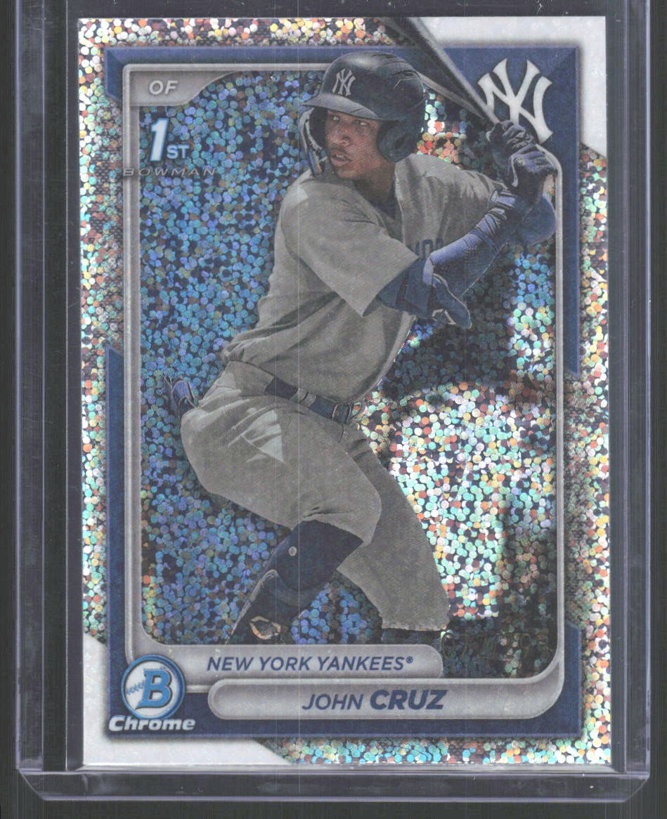 2024 Bowman #BCP-77 John Cruz Chrome Prospects Speckle Refractors #/299