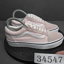 Vans Old Skool Shoes Womens Sz 6.5 Pink Suede Canvas Low Top Skate Sneakers