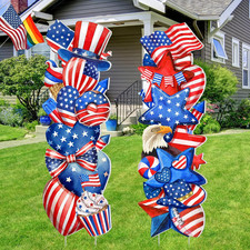 2 Pcs 4Th of July Yard Signs Outdoor Patriotic Star Lawn Decoration 250Th Annive