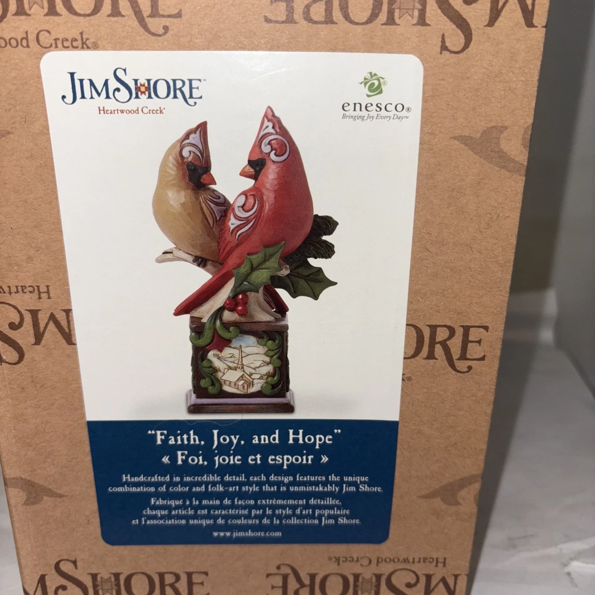 Figurine Jim Shore Heartwood Creek – Cardinal Sur Branche – 5 Pouces – Résine (neuf)