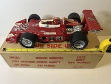 GORDON JOHNCOCK & PAT PATRICK SIGNED 1973 INDY 500 RACECAR HOFFMAN DECANTER