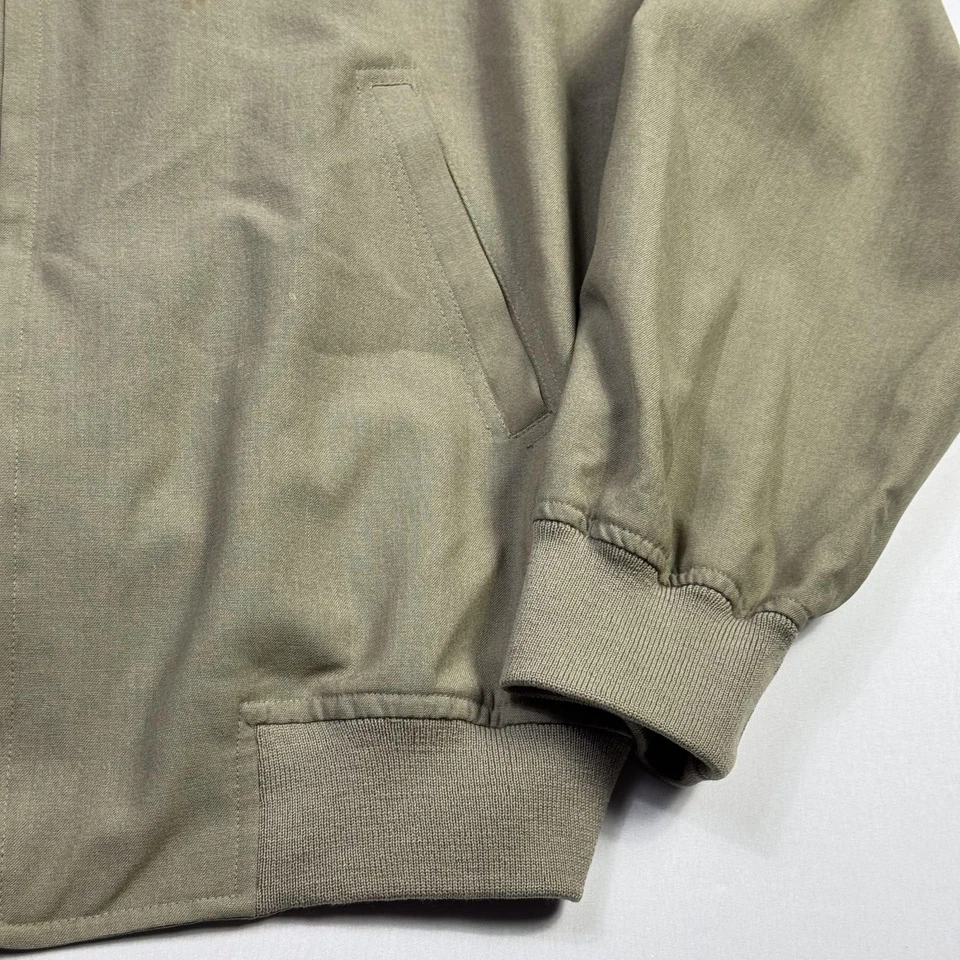 Chaqueta Ermenegildo Zegna Para Hombres 52 Caqui Cremallera Frontal Bombardero Harrington Informal Foto 2 de 4