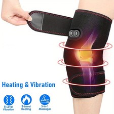 Heating Electric Vibration Knee Joint Pad Brace Leg Therapy Pain Relief