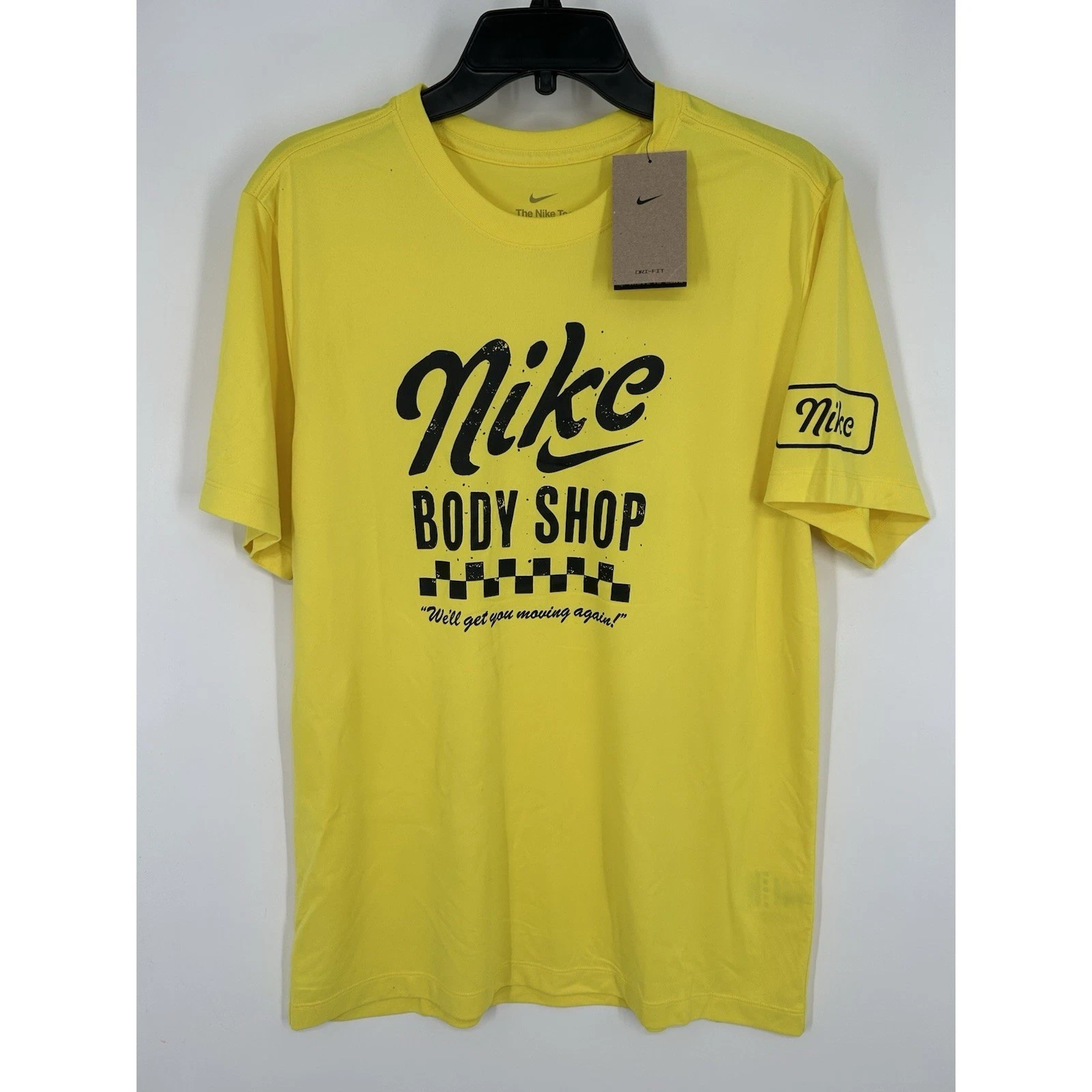 Nike Training Dri Fit Body Shop Funny Graphic Tee Short Sleeve FD0128-765 Medium