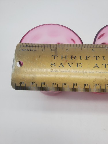 Juego de 3 vasos ópticos de cristal de arándano para monedas de punto vasos de beber vintage - Imagen 8 de 11